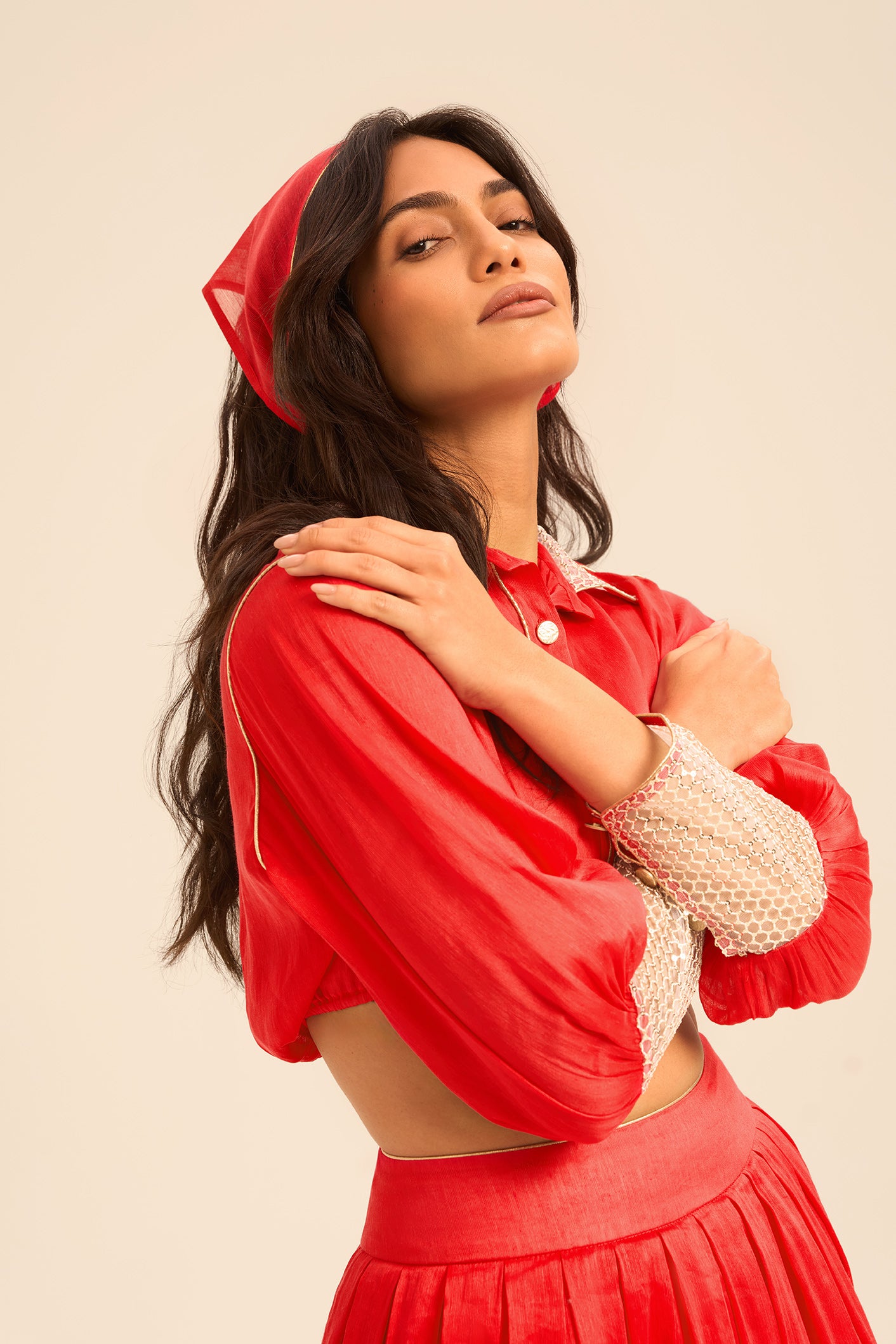 Woman HUJI LINSILK BANDANA Dalma Black 2002780 | Sana Osmani