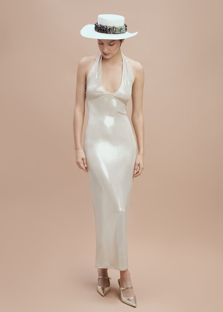 Woman OFF WHITE GOLD Illisa Long Slip Dress 2001971 | Sana Osmani Woman OFF WHITE GOLD Illisa Long Slip Dress 2001971 | Sana Osmani