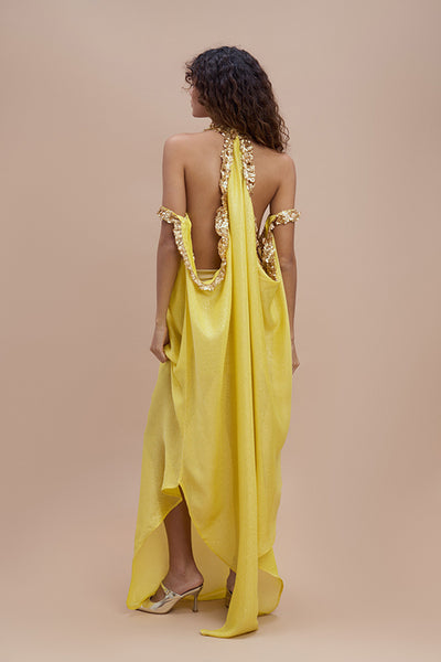 Woman Twingy gold ISIS Silk Dress 2000448