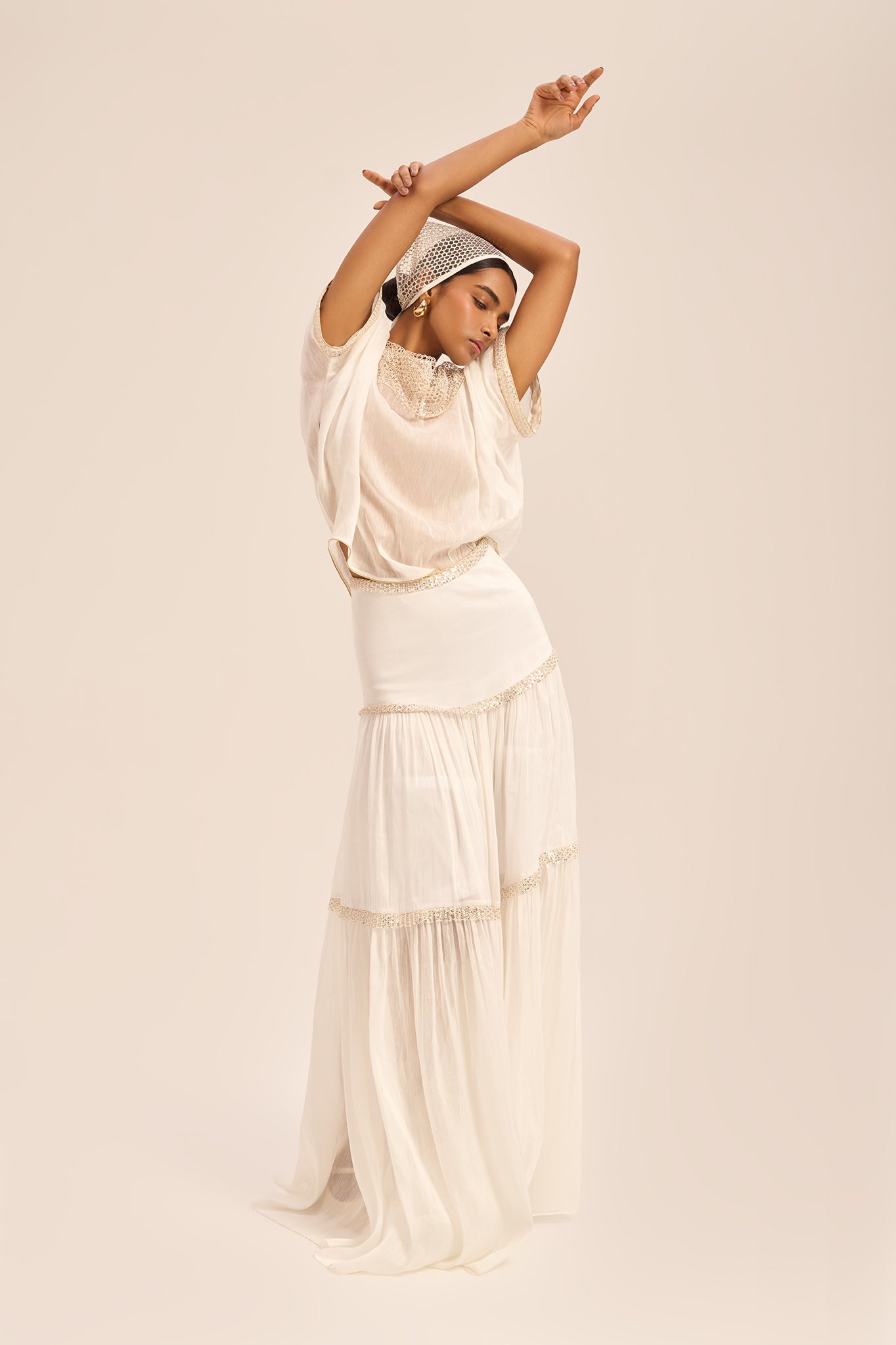 Woman مجموعة قميص جوليت و تنورة طويلة من حرير لين دالمه بلاك 2003292 | Sana Osmani