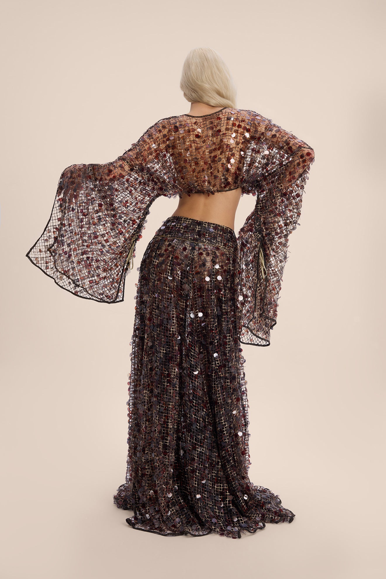 Woman KATRINA TIE-UP FRONT SEQUIN TOP Leopez 2002525 | Sana Osmani