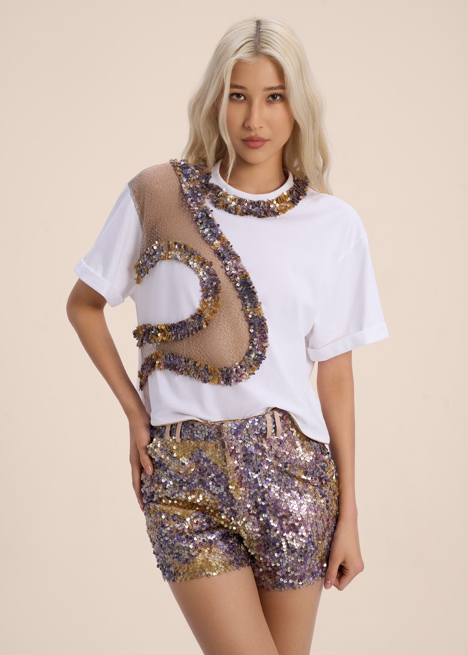 Woman LUMINE COTTON T-SHIRT Voilla 2002603 | Sana Osmani