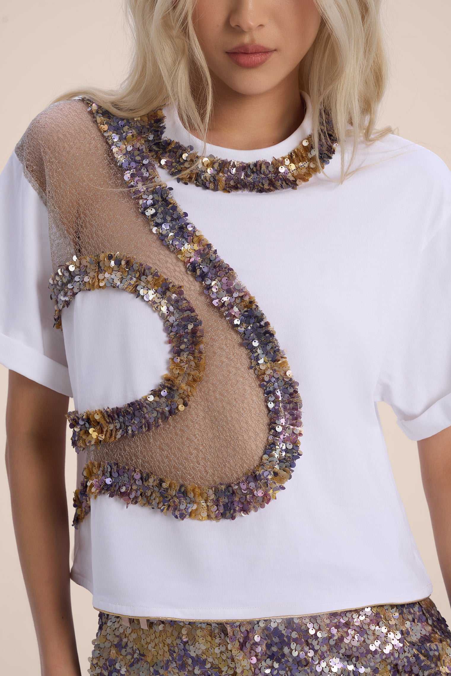 Woman LUMINE COTTON T-SHIRT Voilla 2002603 | Sana Osmani