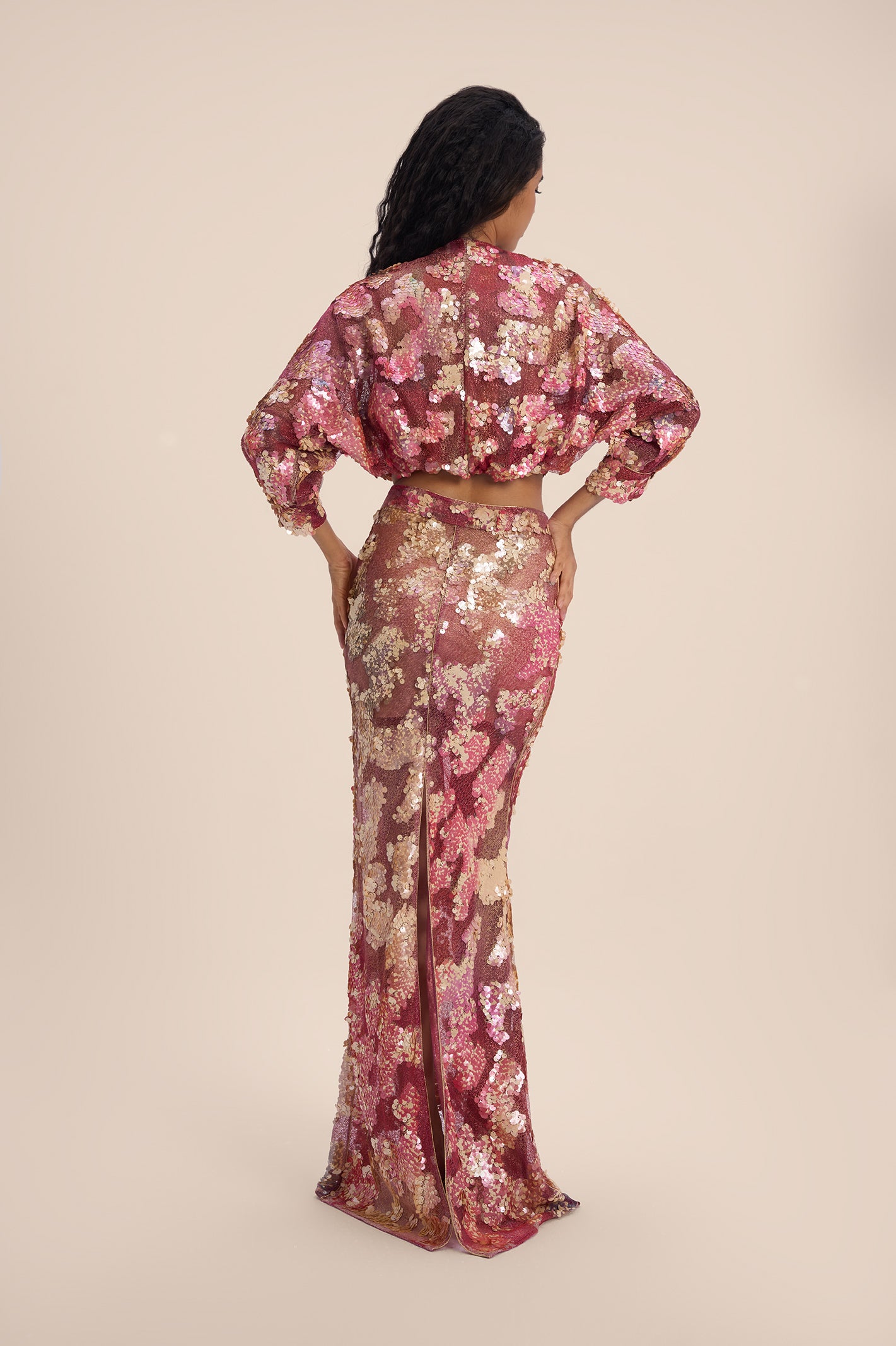 Woman LUSTRE SEQUIN SKIRT Gold 2002745 | Sana Osmani