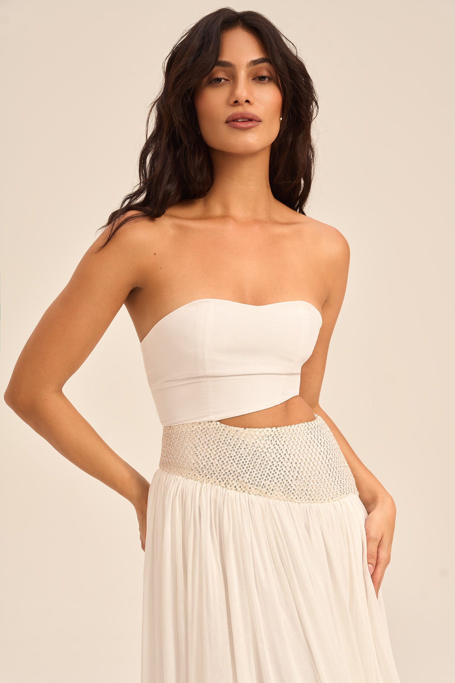 Woman LENORA LONG LENGTH LINSILK DRESS Blush 2003157 | Sana Osmani