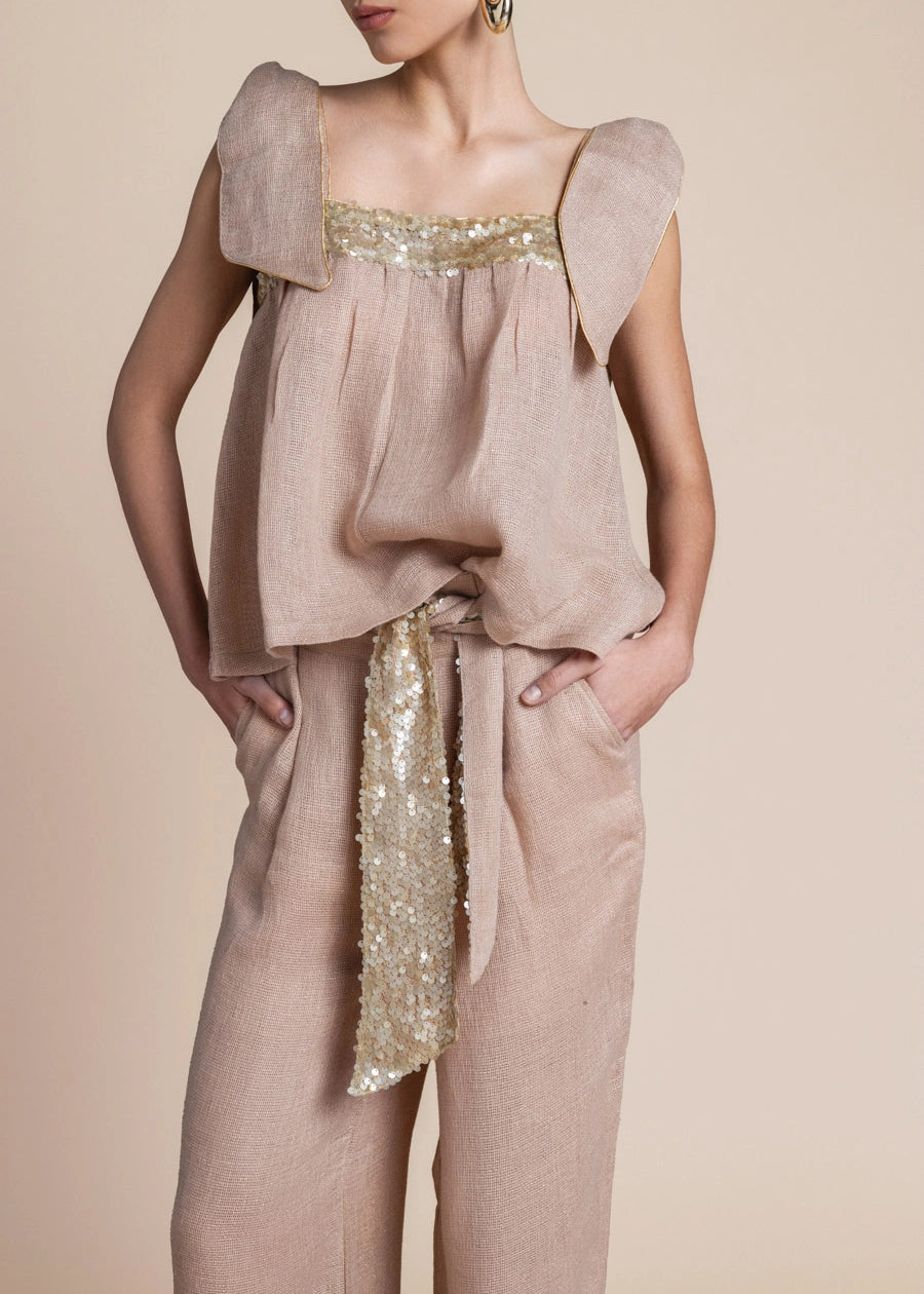 Woman Frutti Sleveless Shirt Wheat Rich Gold 2001482 | Sana Osmani