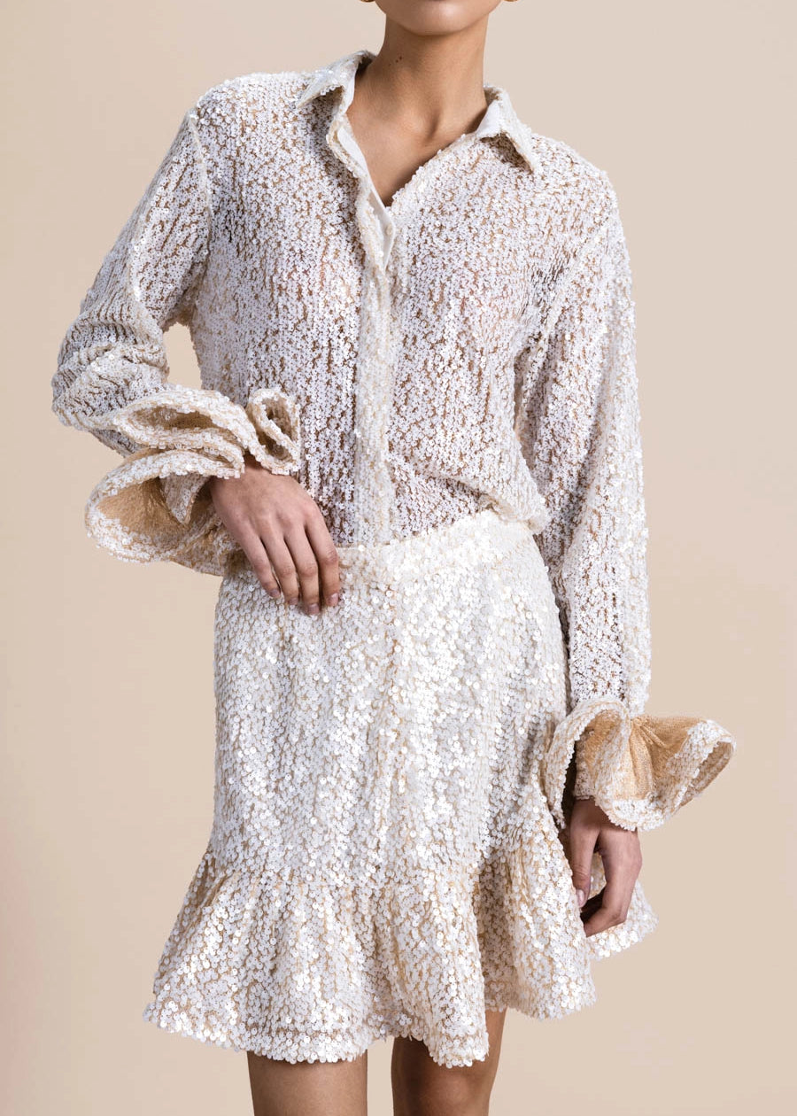 Woman Serena mini skirt Pearl 2001323 | Sana Osmani