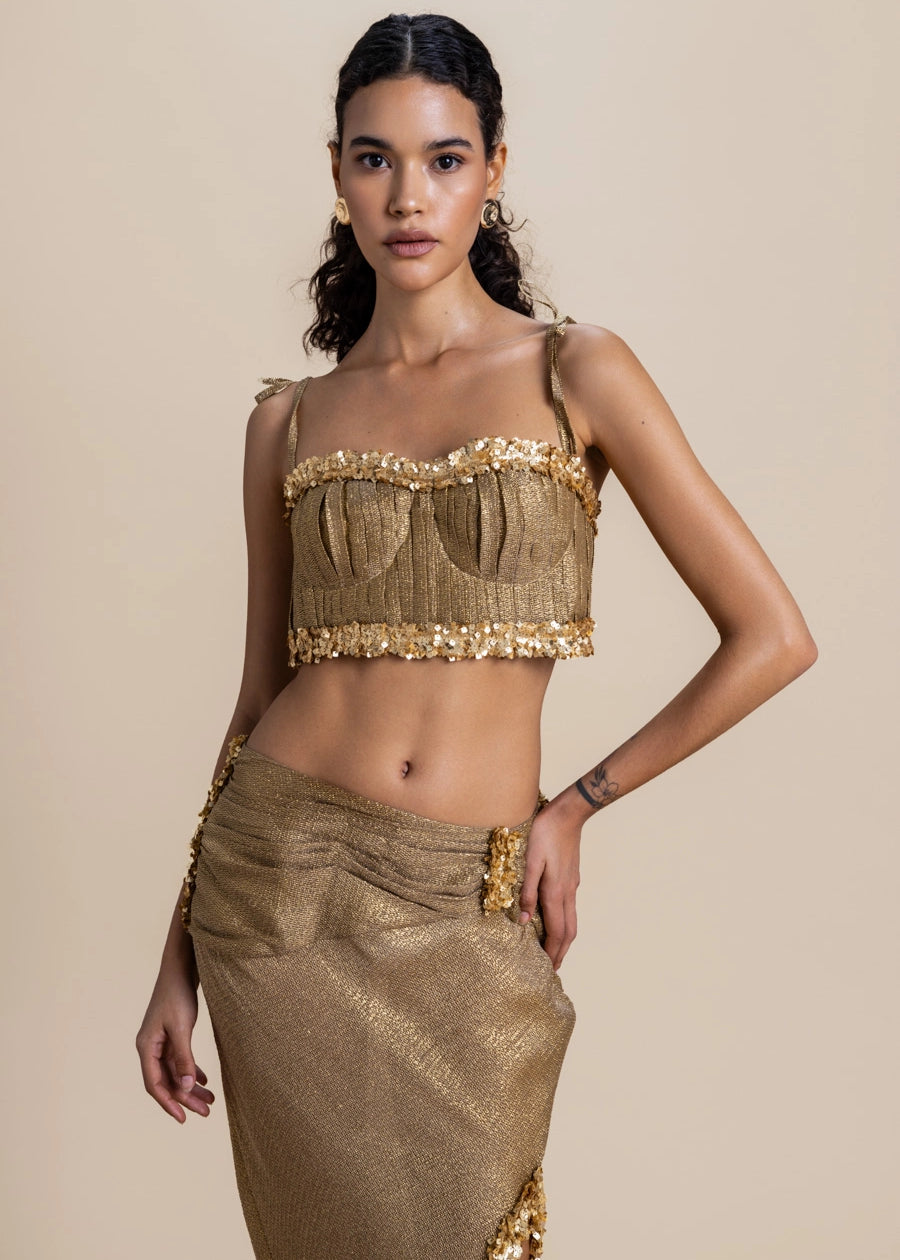Woman AGOR BUSTIER TOP LATTE GOLD 2001141 | Sana Osmani