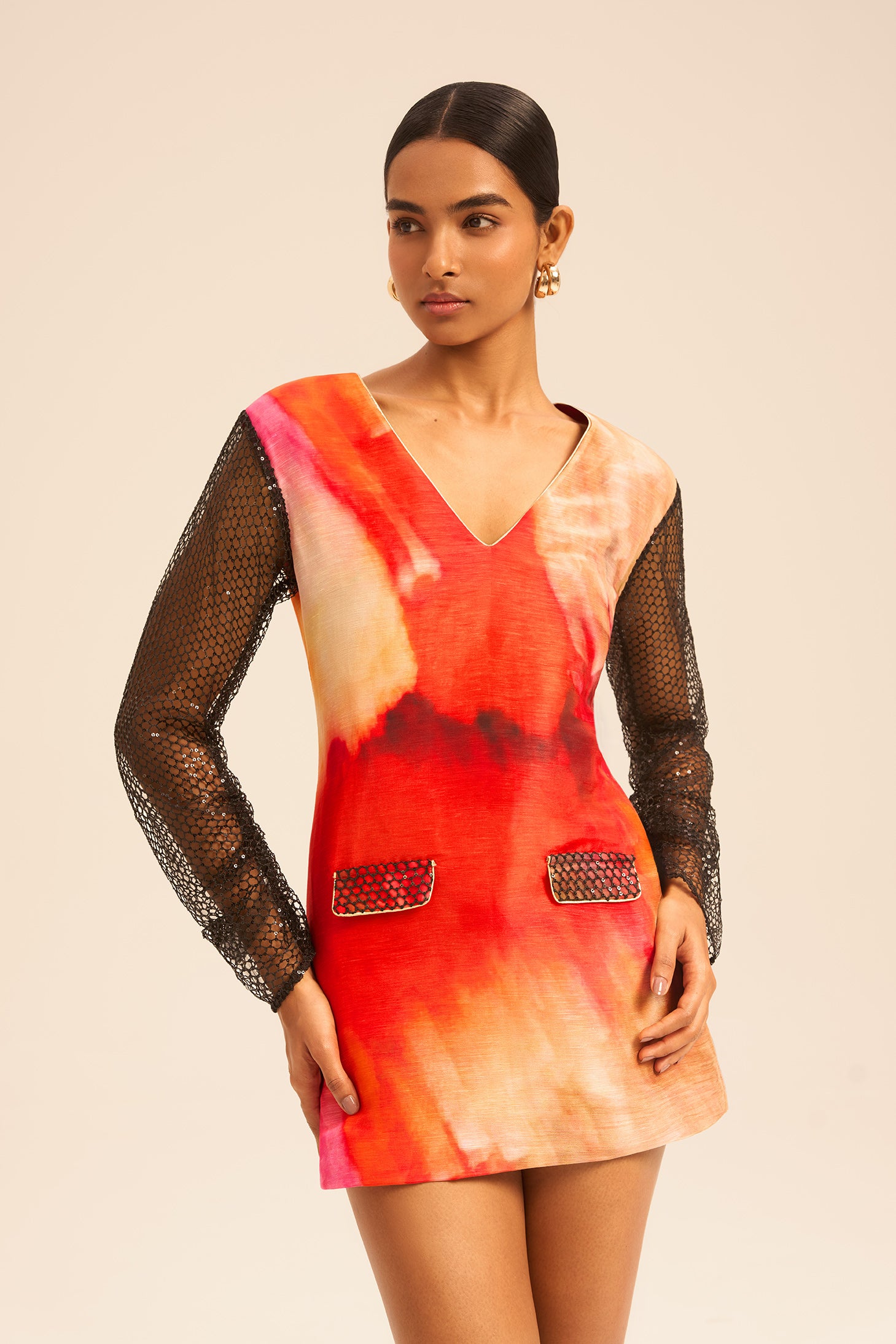 Woman LUNE LINSILK MINI DRESS Vanilla 2003172 | Sana Osmani