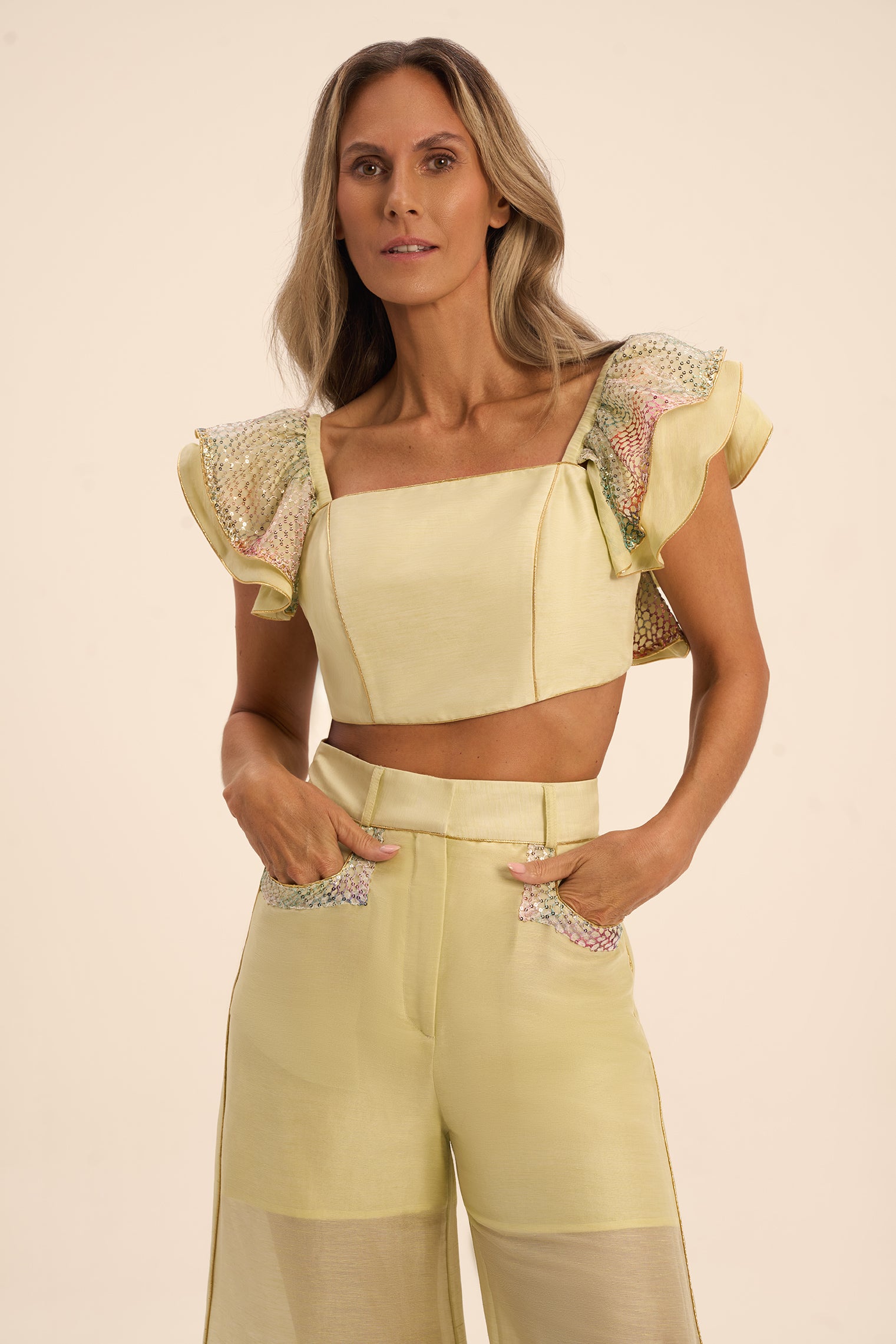 Woman MILI TOP AND PANTS SET Fuchsia 2002356 | Sana Osmani