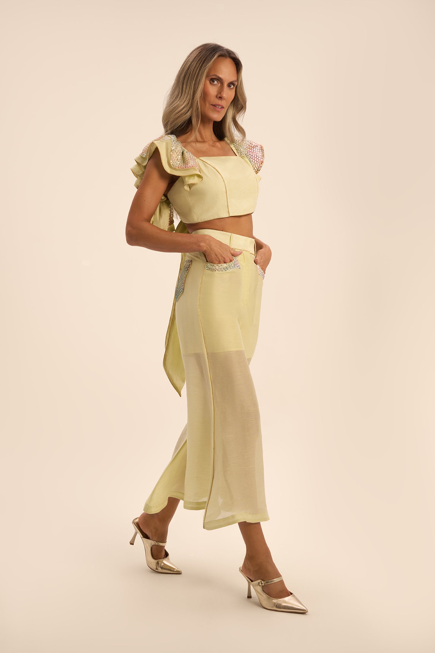 Woman MILI TOP AND PANTS SET Fuchsia 2002356 | Sana Osmani