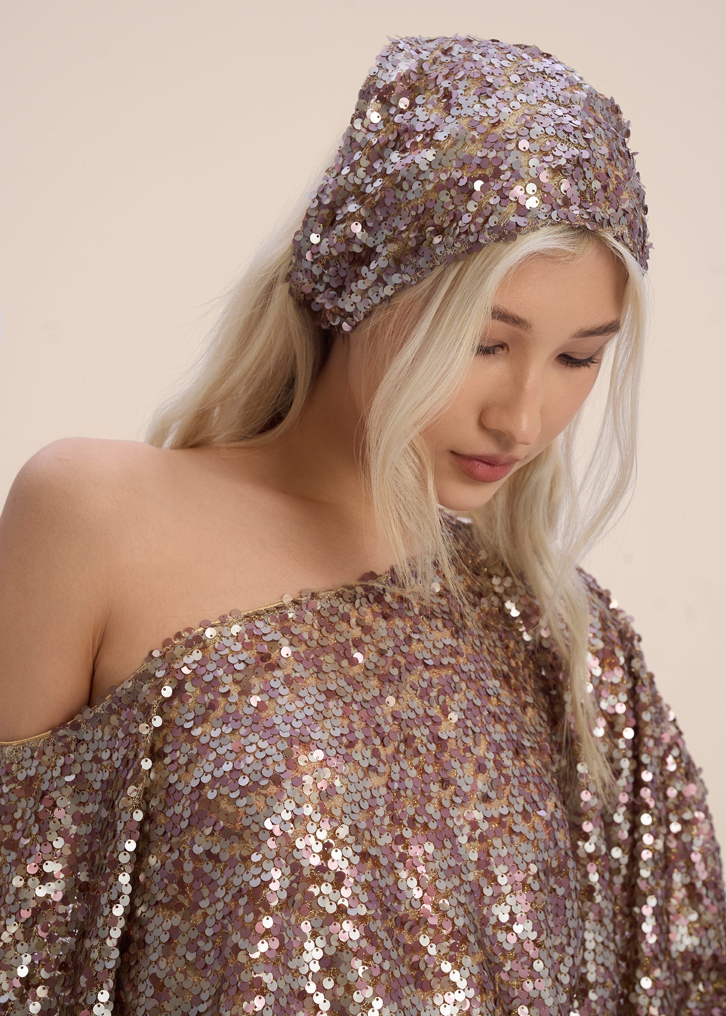 Woman NOIRE SEQUIN LONG SLEEVES SHIRT Macchiato 2002727 | Sana Osmani