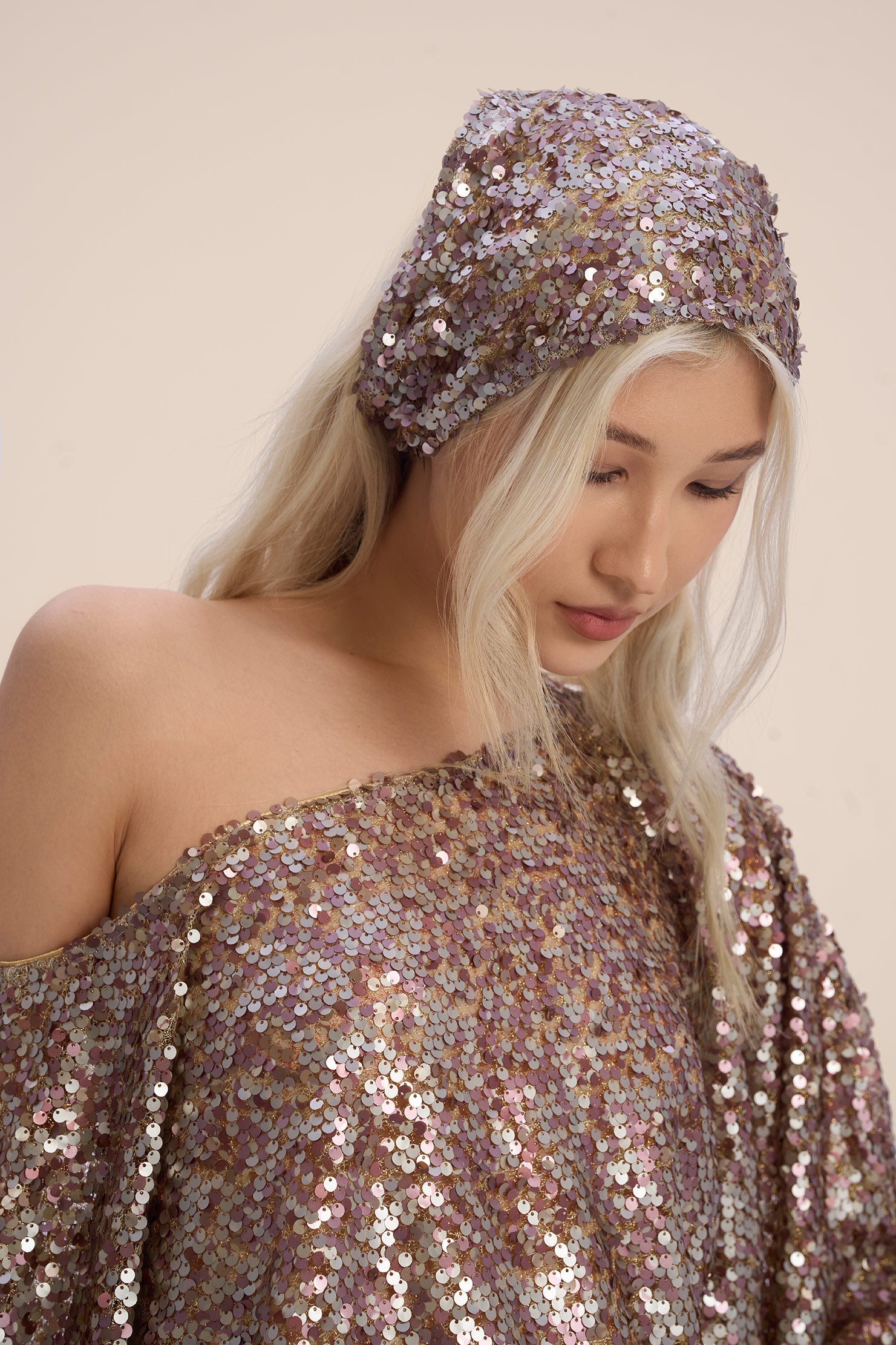 Woman NOIRE SEQUIN LONG SLEEVES SHIRT Macchiato 2002727 | Sana Osmani