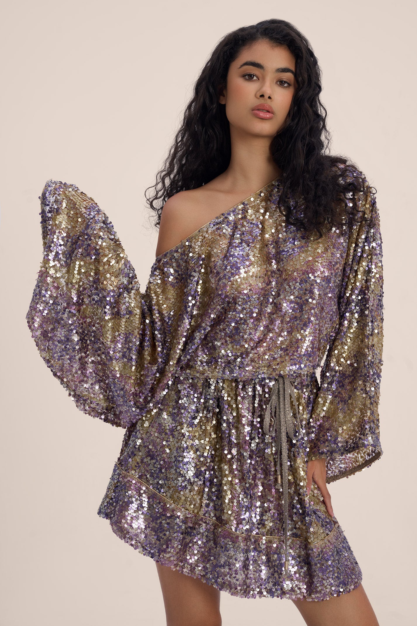 Woman NOIRE SEQUIN  MINI SKIRT Macchiato 2002730 | Sana Osmani