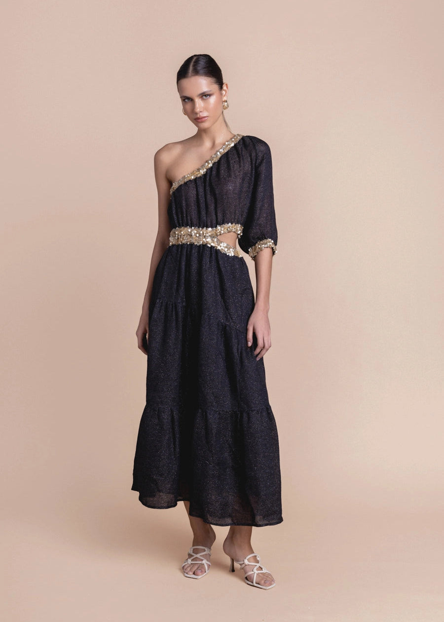 Woman Wheat Rich Gold Nirvana One Shoulder Maxi Dress 2001411 | Sana Osmani Woman Wheat Rich Gold Nirvana One Shoulder Maxi Dress 2001411 | Sana Osmani