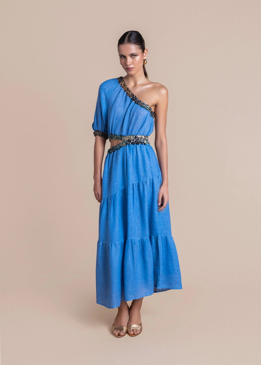 Woman Wheat Rich Gold Nirvana One Shoulder Maxi Dress 2001411 | Sana Osmani Woman Wheat Rich Gold Nirvana One Shoulder Maxi Dress 2001411 | Sana Osmani