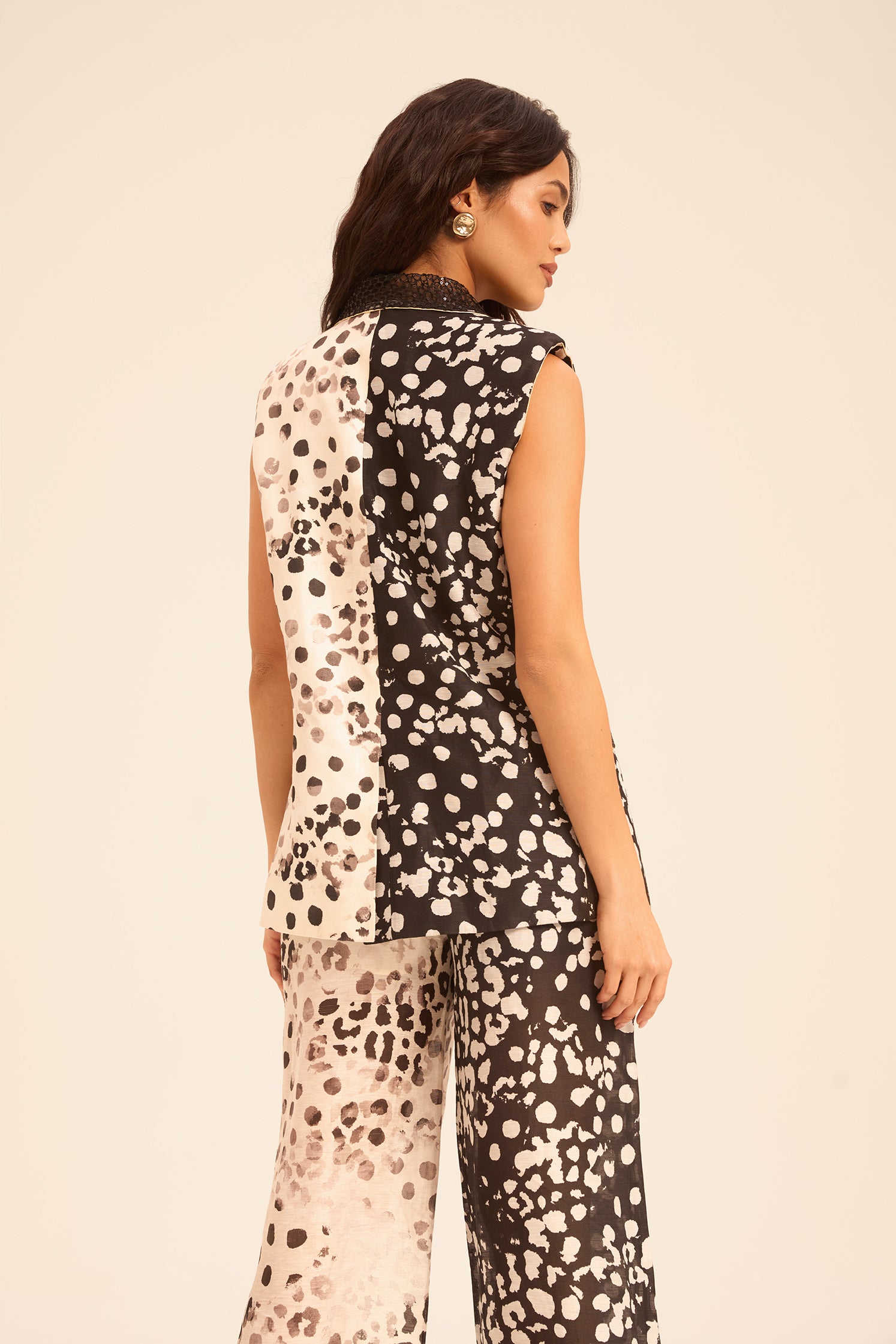 Woman مجموعة بليزر وسروال أوركيديا لينسيلك الفانيليا 2003220 | Sana Osmani