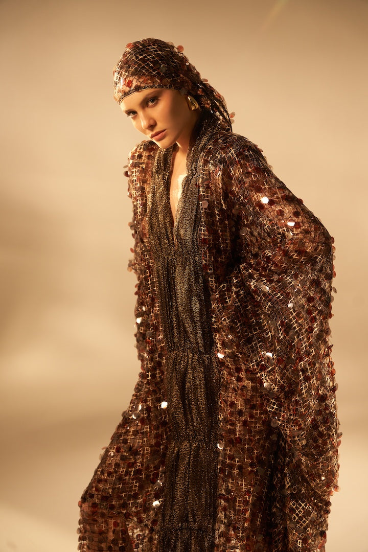 Woman كافتان أورييل سكين بتصميم ياقة على شكل V Leopez 2002863 | Sana Osmani