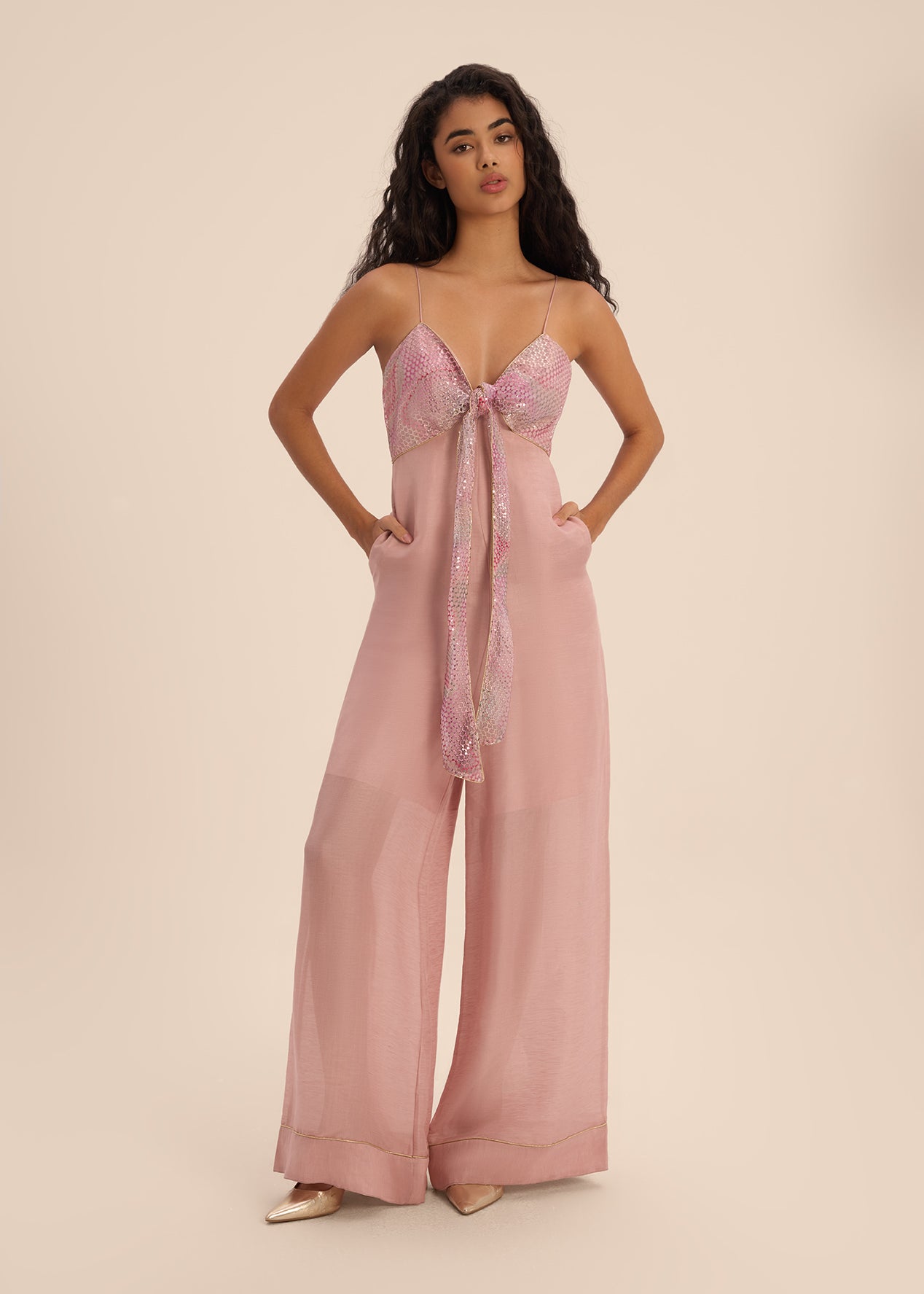 Woman PAPAVERO LINKSILK JUMPSUIT Blush 2002973 | Sana Osmani