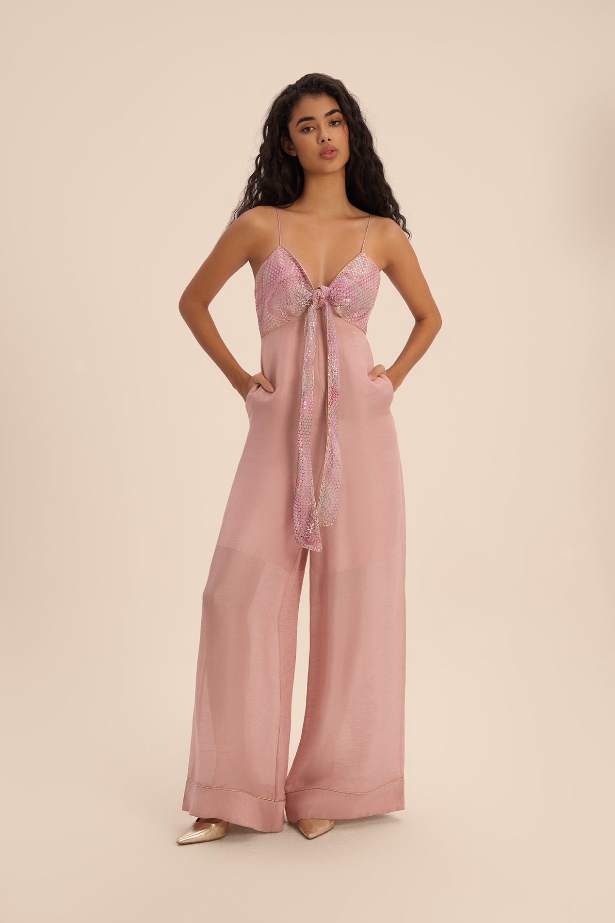 Woman PAPAVERO LINKSILK JUMPSUIT Blush 2002973 | Sana Osmani