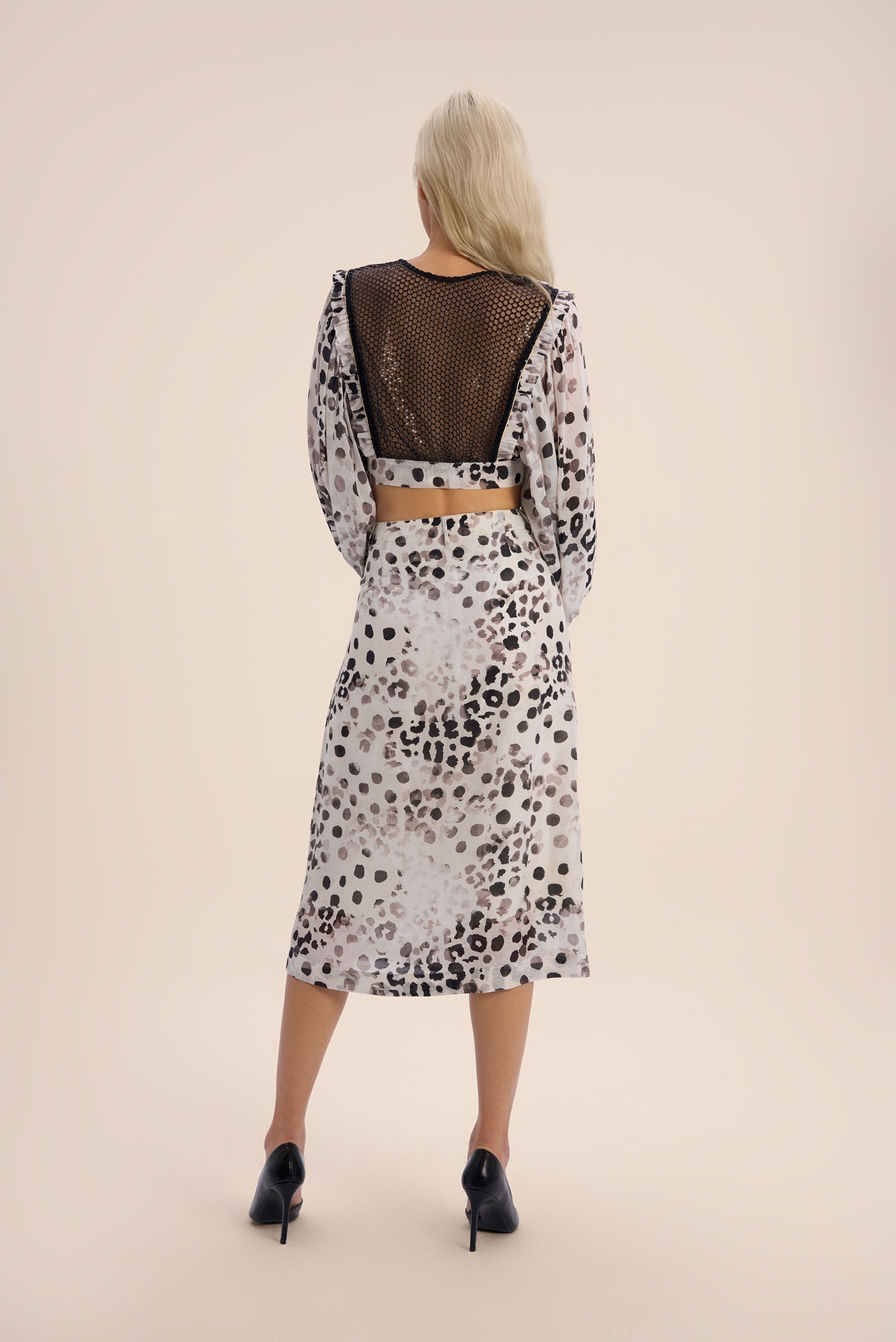 Woman مجموعة قميص وتنورة من الحرير اللامع متعدد الألوان 2002913 | Sana Osmani