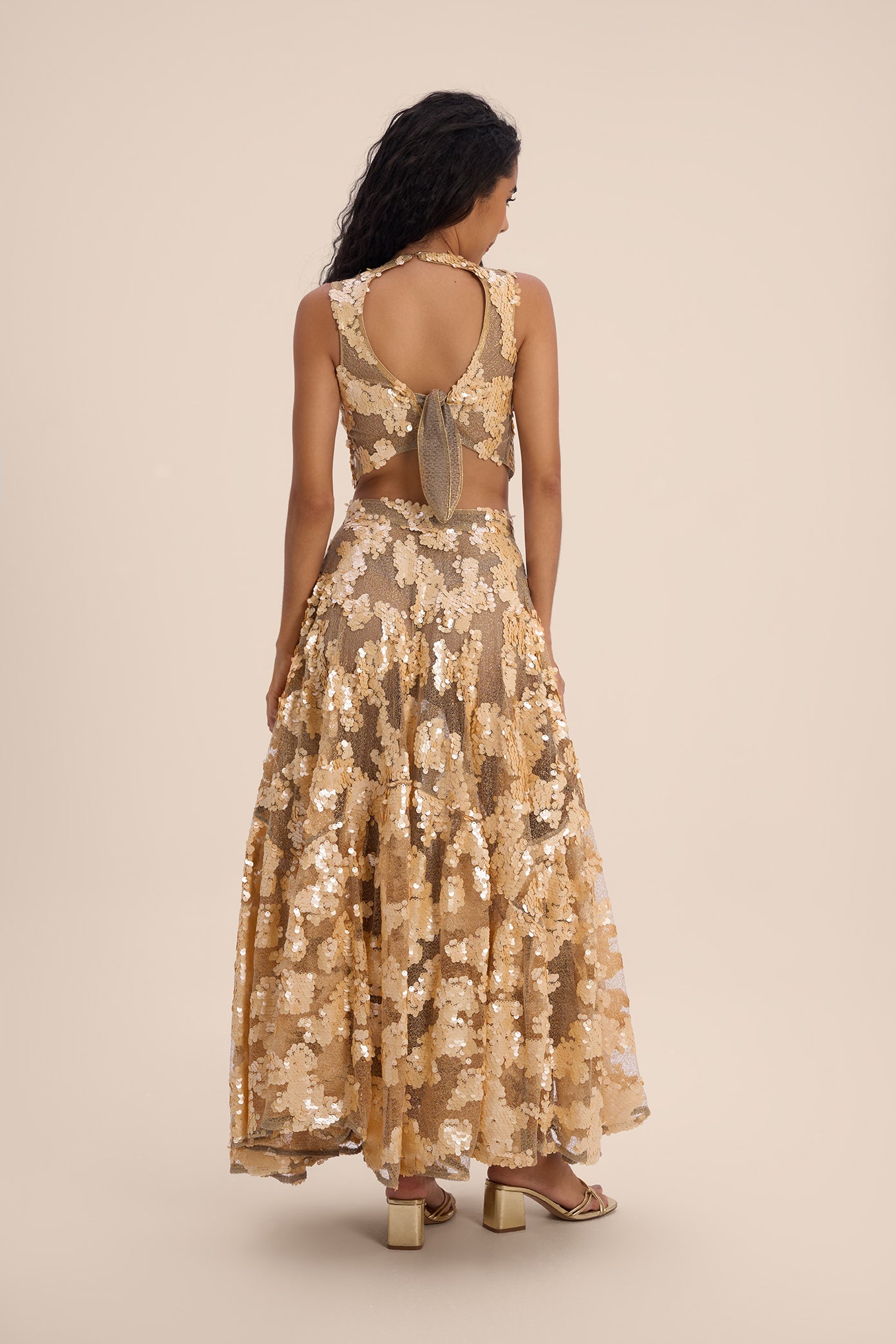 Woman مجموعة بلوزة وتنورة من روزيل سيتين متعددة الطباعة 2002751 | Sana Osmani