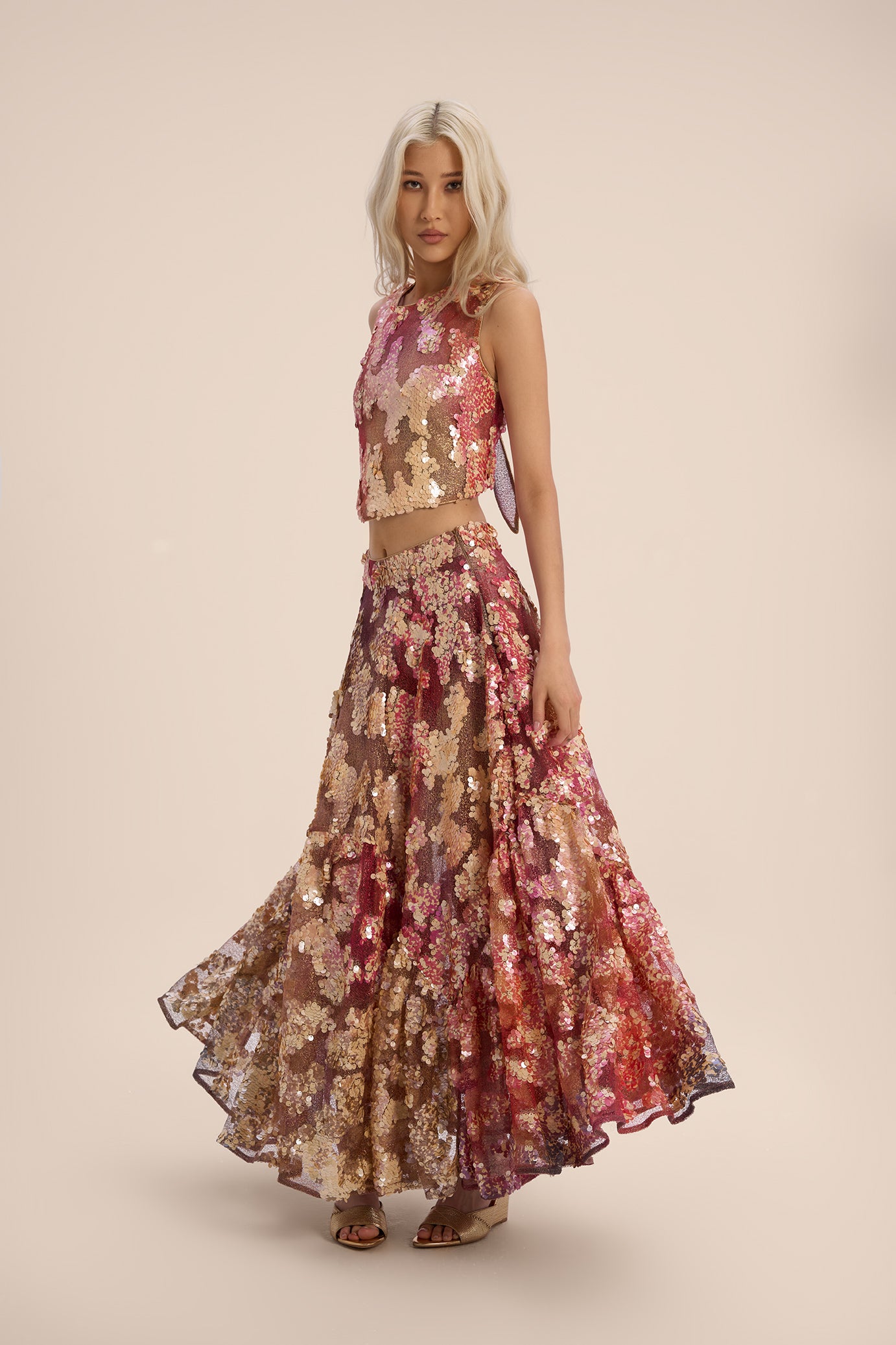 Woman ROSELLE SLEEVELESS SEQUIN TOP Multiprint 2002751 | Sana Osmani