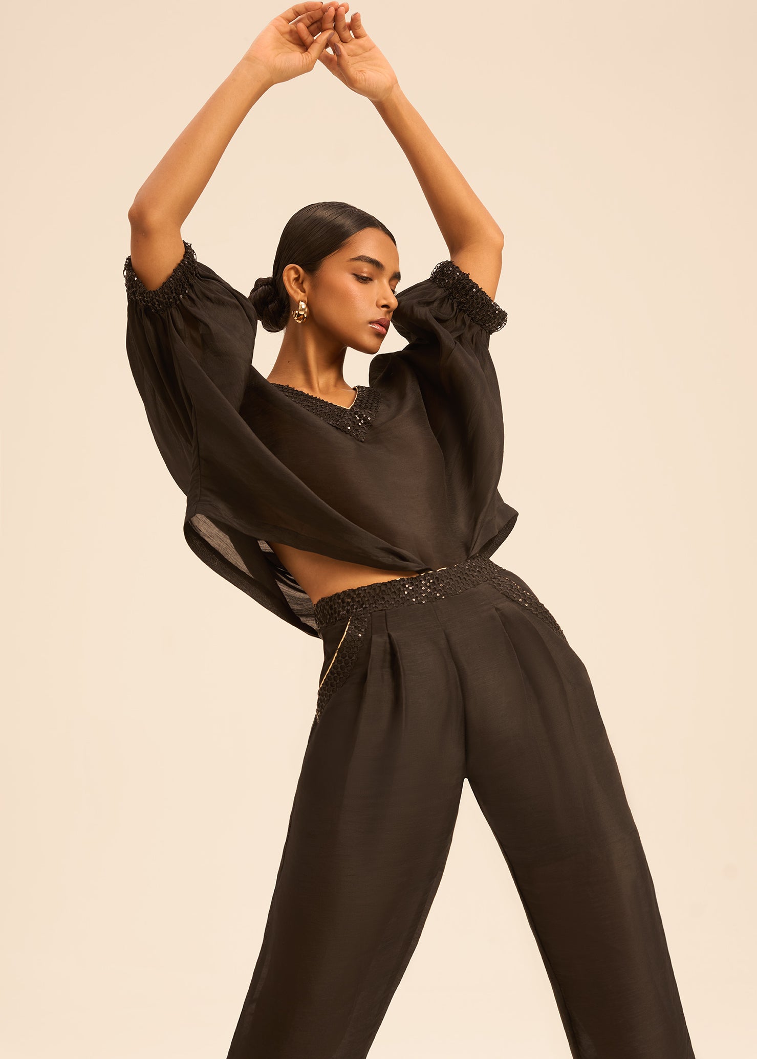 Woman ROSEY LINSILK SHIRT Black 2002839 | Sana Osmani