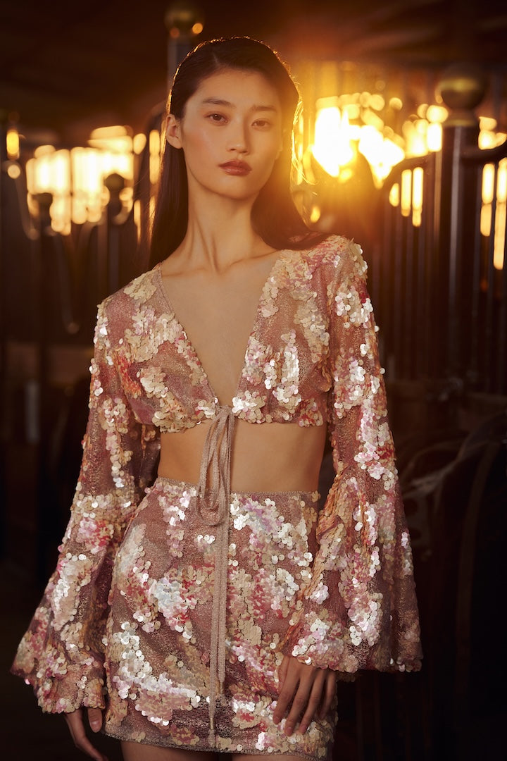 Woman DESIRE TOP AND SIRENE SKIRT SET Gelato Flower 2002173 | Sana Osmani
