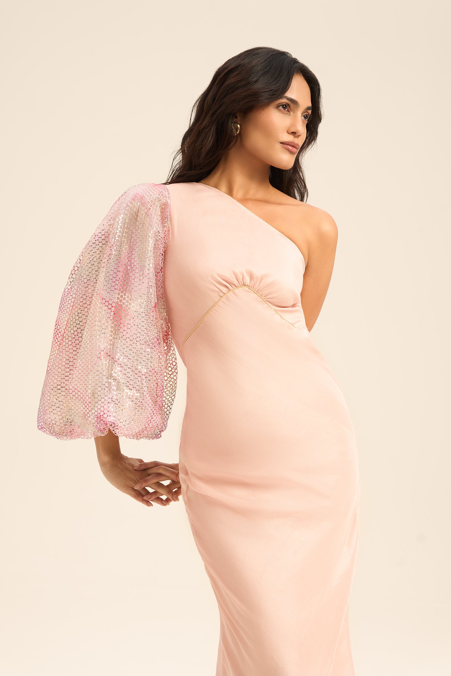 Woman فستان قصير من لنسيلك أرابيلا خدود وردية 2003121 | Sana Osmani