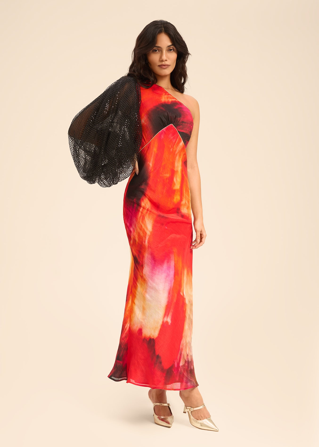 Woman VALENTINA MAXI LINSILK DRESS Blush 2003121 | Sana Osmani