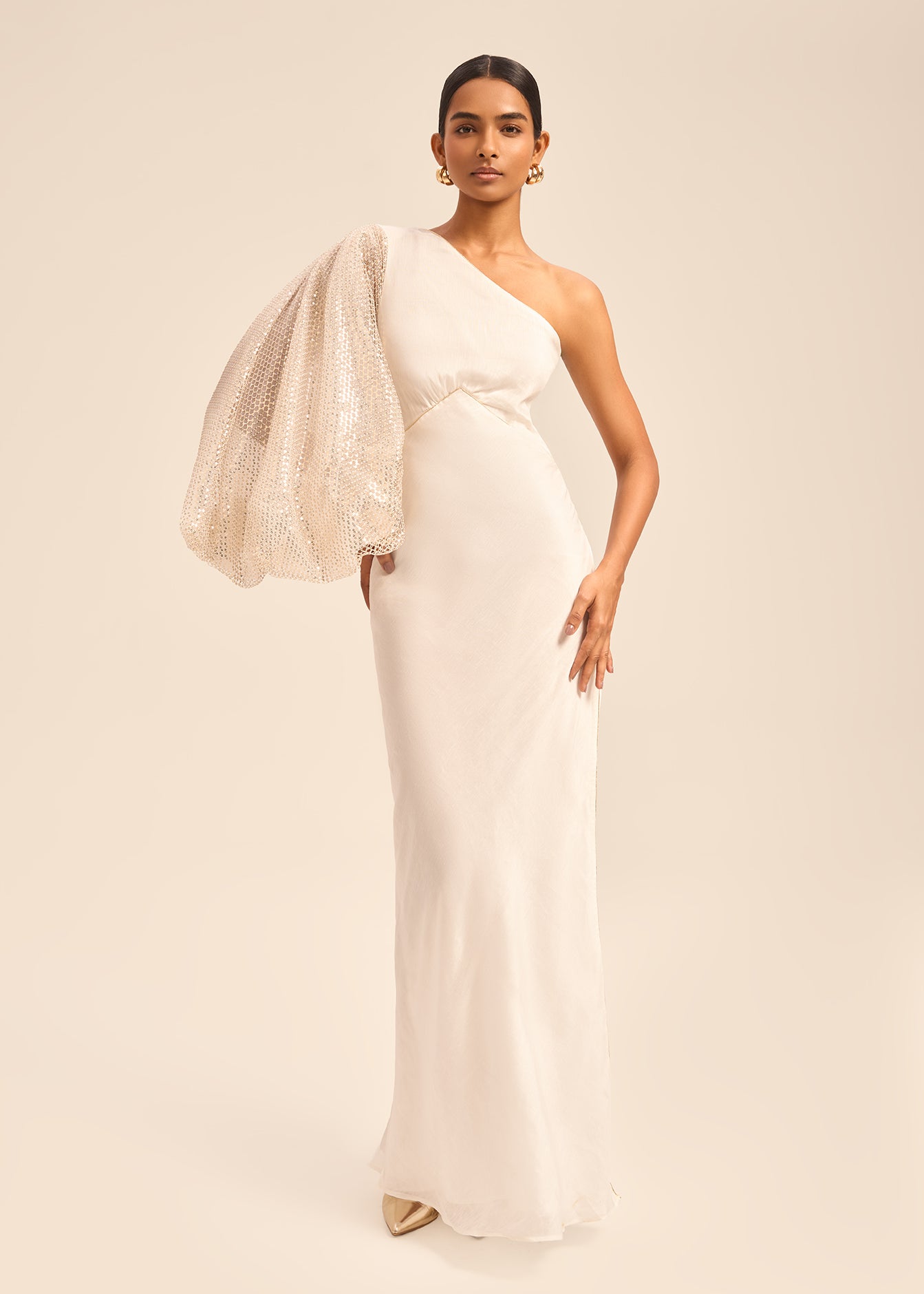 Woman VALENTINA MAXI LINSILK DRESS Blush 2003121 | Sana Osmani