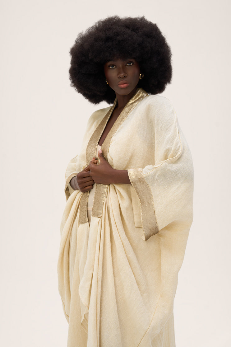Woman ZINNIA KIMONO Off White 2002016 | Sana Osmani
