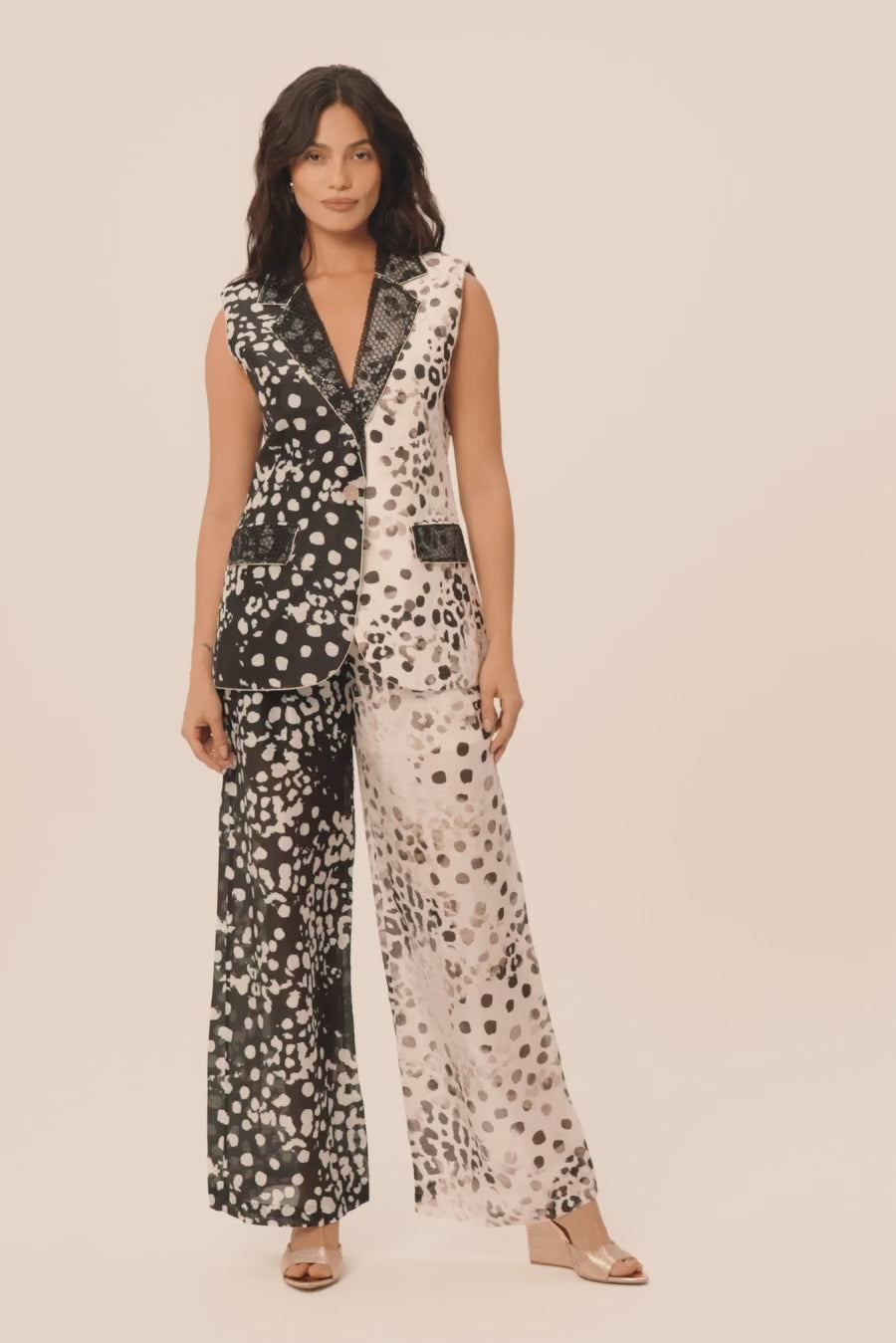 Woman مجموعة بليزر وسروال أوركيديا لينسيلك الفانيليا 2003220 | Sana Osmani