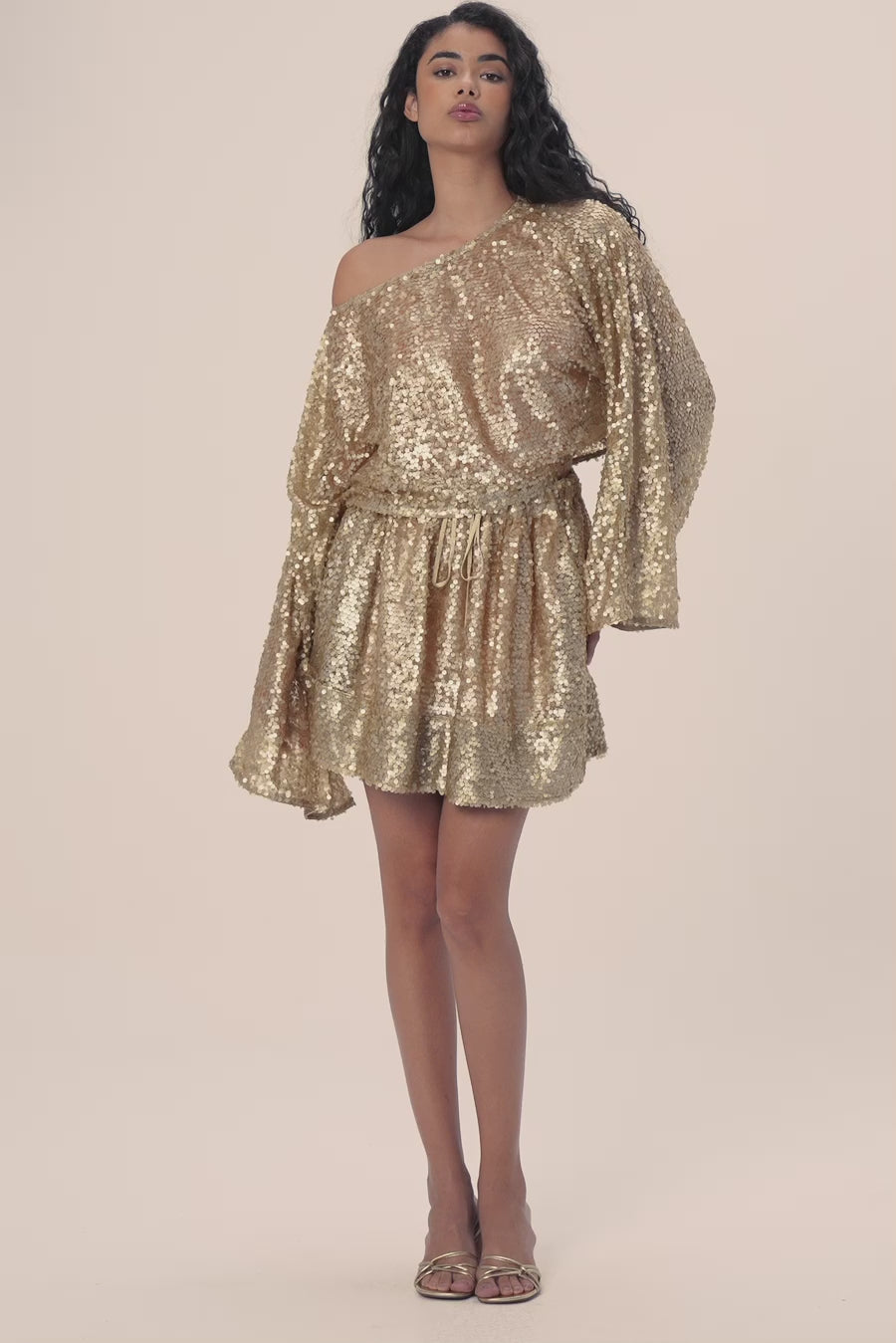 Woman NOIRE SEQUIN  MINI SKIRT Macchiato 2002730 | Sana Osmani