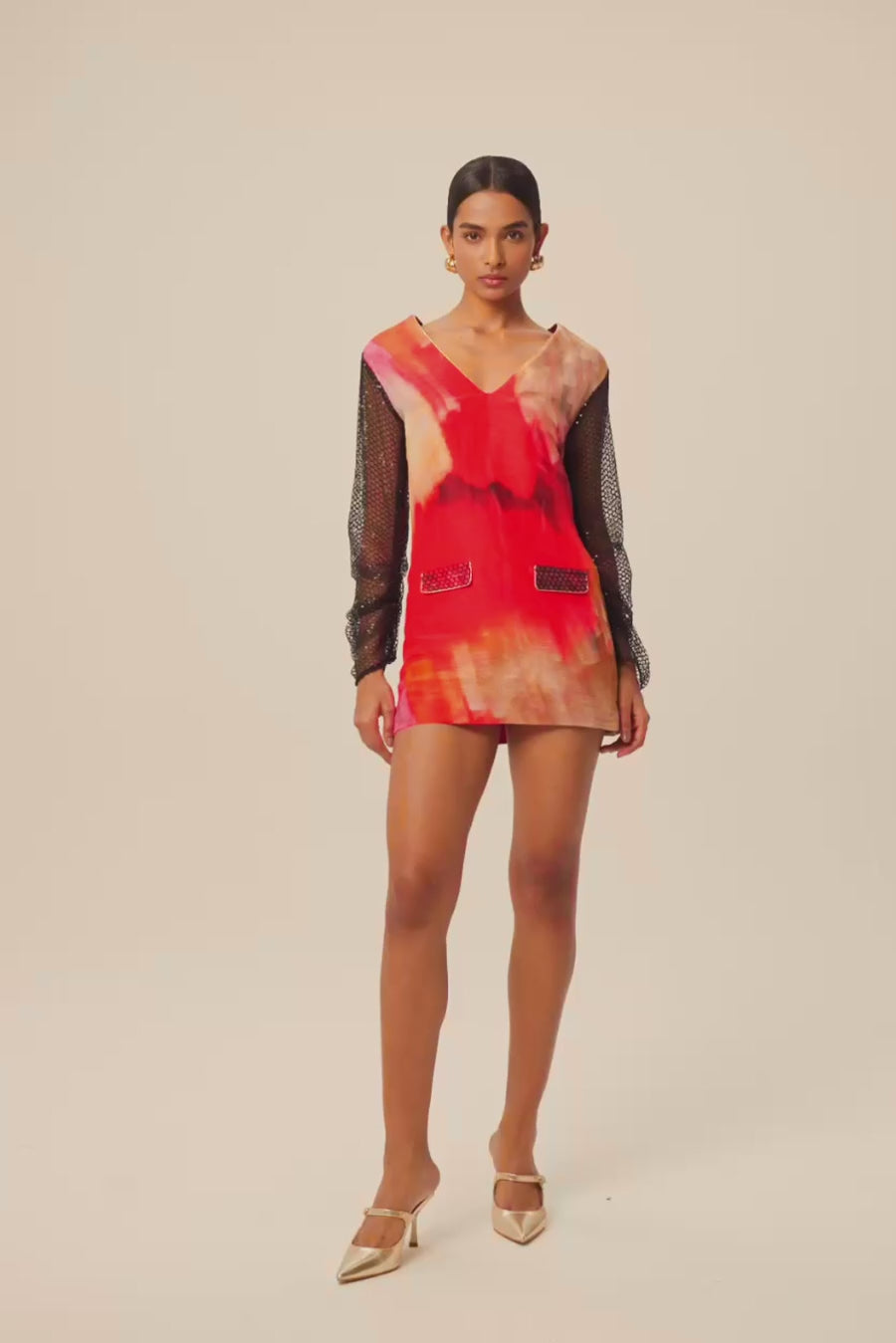 Woman LUNE LINSILK MINI DRESS Vanilla 2003172 | Sana Osmani