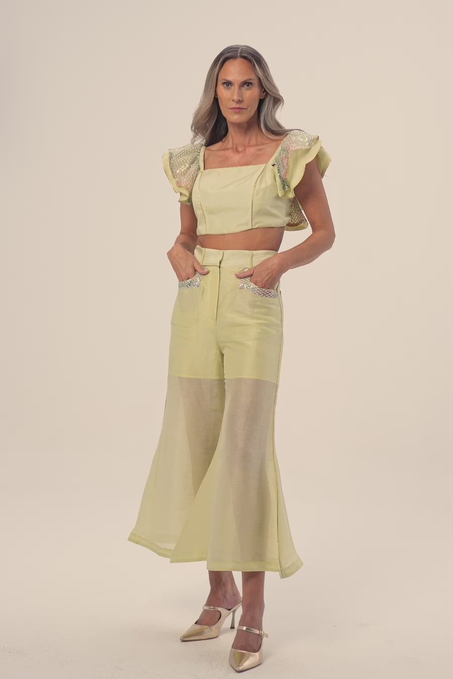 Woman MILI TOP AND PANTS SET Fuchsia 2002356 | Sana Osmani