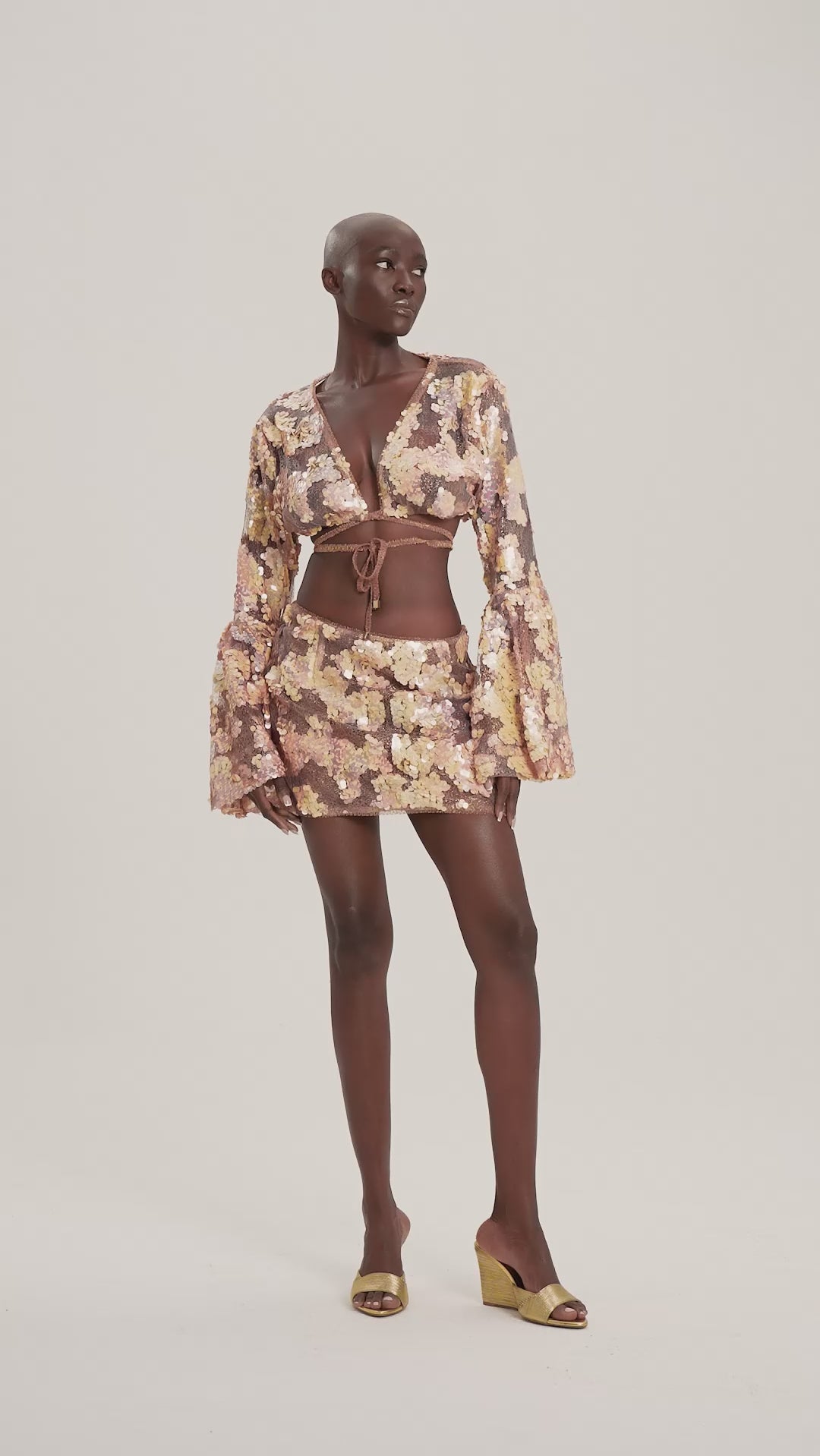 Woman DESIRE TOP AND SIRENE SKIRT SET Gelato Flower 2002173 | Sana Osmani