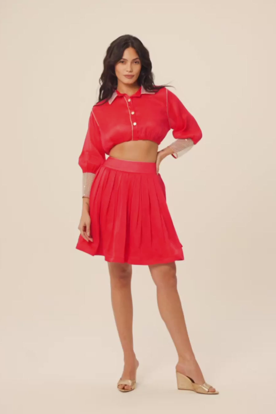 Woman DHALIA LINSILK TOP Vanilla 2003244 | Sana Osmani